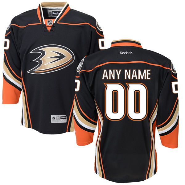 Reebok Anaheim Ducks NHL Youth Custom Premier NHL Jersey - Black